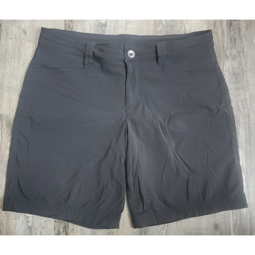 Eddie Bauer Shorts Womens 10 Black First Ascent Hiking Outdoor Stretch 7" Inseam - Picture 1 of 8